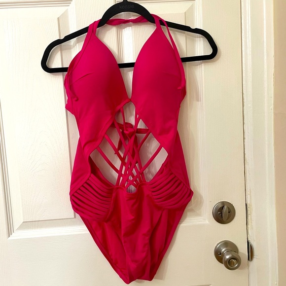 Kenneth Cole Other - 🔥 Kenneth Cole Hot Pink cut out bathing suit 🔥